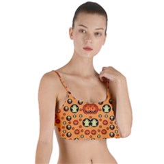Happy Pumkins And Ghosts And  They Love The Season Layered Top Bikini Top  by pepitasart