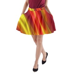 Seamless Texture Background Red A-line Pocket Skirt by Wegoenart
