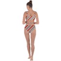 Christmas Color Stripes Bandaged Up Bikini Set  View2