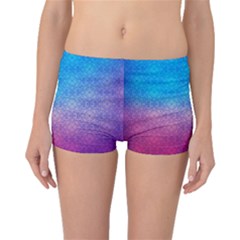 Blue Pink Shade Boyleg Bikini Bottoms by designsbymallika