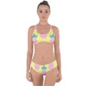 Summer Pineapple Seamless Pattern Criss Cross Bikini Set View1