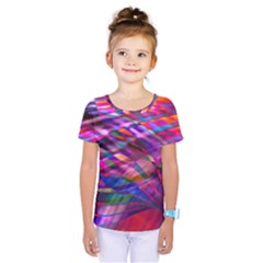 Wave Lines Pattern Abstract Kids  One Piece Tee