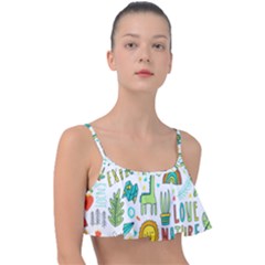 Traveller Explorer Frill Bikini Top by designsbymallika