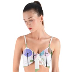 Forest Trees Nature Plants Woven Tie Front Bralet by HermanTelo