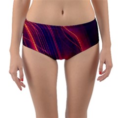 Abstrait Lumière Reversible Mid-waist Bikini Bottoms by kcreatif
