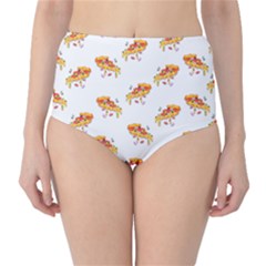 Pizza Pattern Classic High-waist Bikini Bottoms by designsbymallika