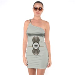 One Island Two Horizons For One Woman One Soulder Bodycon Dress by pepitasart