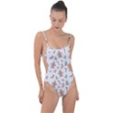 ginger christmas pattern Tie Strap One Piece Swimsuit View1