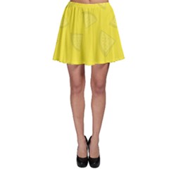 Yellow Pineapple Background Skater Skirt by HermanTelo
