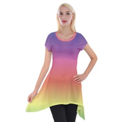 Rainbow Shades Short Sleeve Side Drop Tunic by designsbymallika