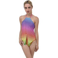 Rainbow Shades Go With The Flow One Piece Swimsuit by designsbymallika