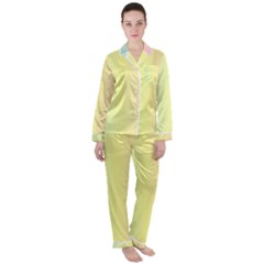 Vertical Rainbow Shade Satin Long Sleeve Pyjamas Set by designsbymallika