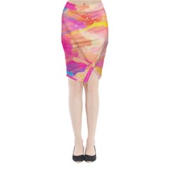 Colourful Shades Midi Wrap Pencil Skirt by designsbymallika