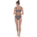 metallic stripes pattern Bandaged Up Bikini Set  View2