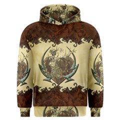 Wonderful Deer With Leaves And Hearts Men s Overhead Hoodie by FantasyWorld7