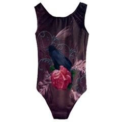 Wonderful Crow Kids  Cut-out Back One Piece Swimsuit by FantasyWorld7