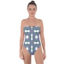 Illustrations Texture Modern Tie Back One Piece Swimsuit View1