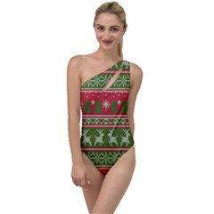 Christmas Knitting Pattern To One Side Swimsuit by Vaneshart