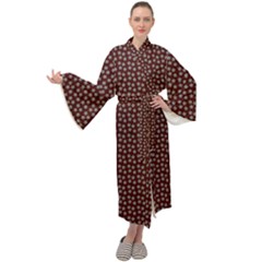 Grey Star Navy Burgundy Maxi Velour Kimono by snowwhitegirl