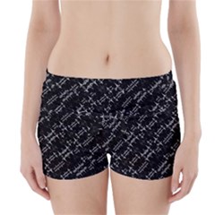 Black And White Ethnic Geometric Pattern Boyleg Bikini Wrap Bottoms by dflcprintsclothing