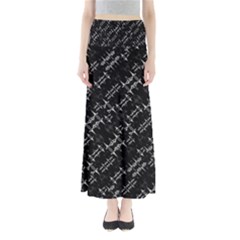 Black And White Ethnic Geometric Pattern Full Length Maxi Skirt by dflcprintsclothing