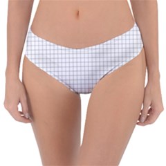 Aesthetic Black And White Grid Paper Imitation Reversible Classic Bikini Bottoms by genx