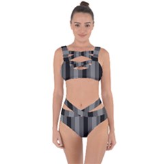 Pattern Bandes Gris/noir Bandaged Up Bikini Set  by kcreatif