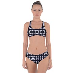 Pattern Formes Ronds Noir Criss Cross Bikini Set by kcreatif