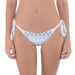 Chevrons Bleus/blanc Reversible Bikini Bottom by kcreatif