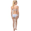 Chevrons Bleus/Blanc Twist Bandeau Bikini Set View2