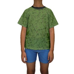 Groyper Pepe The Frog Original Meme Funny Kekistan Green Pattern Kids  Short Sleeve Swimwear by snek