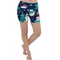 Colorful Funny Christmas Pattern Lightweight Velour Yoga Shorts View1