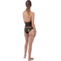 Knitted Christmas Pattern Plunge Cut Halter Swimsuit View2