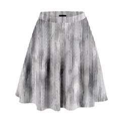 Abstrait Texture Gris/noir High Waist Skirt by kcreatif