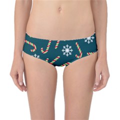 Christmas Seamless Pattern With Candies Snowflakes Classic Bikini Bottoms by Vaneshart