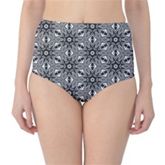 Black And White Pattern Classic High-waist Bikini Bottoms by HermanTelo
