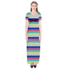 Stripey 6 Short Sleeve Maxi Dress by anthromahe