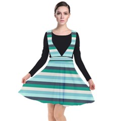 Stripey 14 Plunge Pinafore Dress by anthromahe