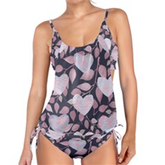 Navy Floral Hearts Tankini Set by mccallacoulture