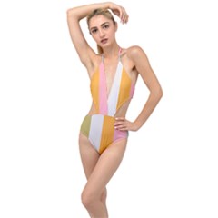Stripey 23 Plunging Cut Out Swimsuit by anthromahe