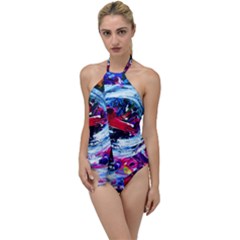 Red Airplane 1 1 Go With The Flow One Piece Swimsuit by bestdesignintheworld