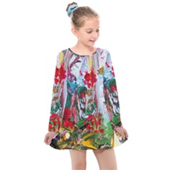 Eden Garden 1 6 Kids  Long Sleeve Dress