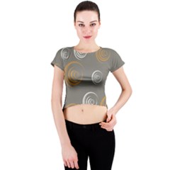 Rounder Vi Crew Neck Crop Top by anthromahe
