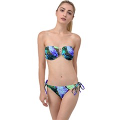 Lilac And Lillies 1 Twist Bandeau Bikini Set by bestdesignintheworld