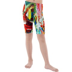 Red Aeroplane 2 Kids  Mid Length Swim Shorts by bestdesignintheworld