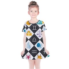 Zodiac Astrology Horoscope Kids  Simple Cotton Dress by HermanTelo