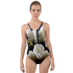 Tulips 1 3 Cut-out Back One Piece Swimsuit by bestdesignintheworld