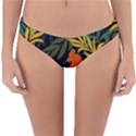 Fashionable Seamless Tropical Pattern With Bright Green Blue Plants Leaves Reversible Hipster Bikini Bottoms View1