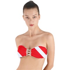 Diving Flag Twist Bandeau Bikini Top by FlagGallery