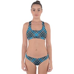 Tartan Scotland Seamless Plaid Pattern Vintage Check Color Square Geometric Texture Cross Back Hipster Bikini Set by Wegoenart